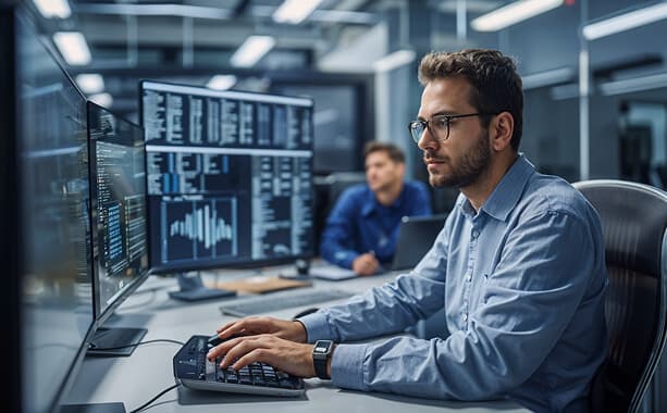 Security team monitoring